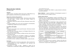 Monoarticular Arthritis Show Notes (Word Format)