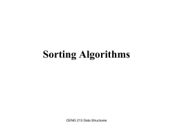 Sorting Algorithms