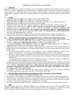 independent study policy