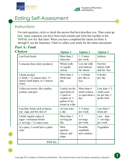 Eating Self-Assessment