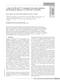 A study of the IR and UV-Vis absorption cross-sections