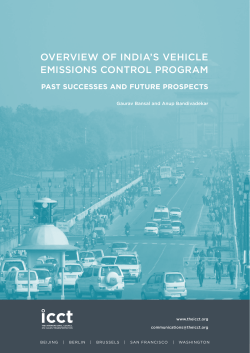 Overview of India`s Vehicle Emissions Control Program