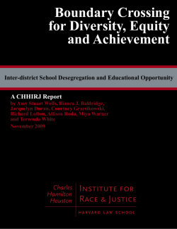 Boundary Crossing for Diversity, Equity and Achievement: Inter