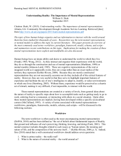 MENTAL REPRESENTATIONS 1 Understanding - CD