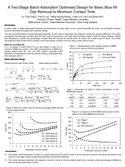 A two-stage batch adsorption optimised design for Basic Blue 69