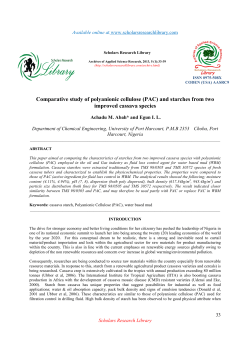 Comparative study of polyanionic cellulose (PAC) and starches from