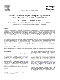 Seasonal variations in enzyme activity and organic carbon in soil of