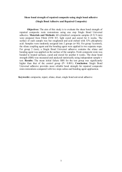Shear bond strength of repaired composite using single bond