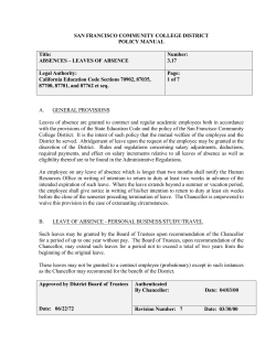 The Board of Trustees shall - City College of San Francisco