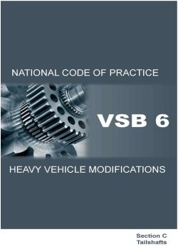 tail shaft modification - Department of Infrastructure and Regional