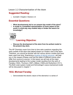 Lesson 2.2 characterization of the atom