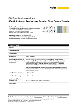 SS404 StoArmat Render over Rebated Fibre Cement