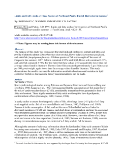 Lipids and Fatty Acids of Three Species of Northeast
