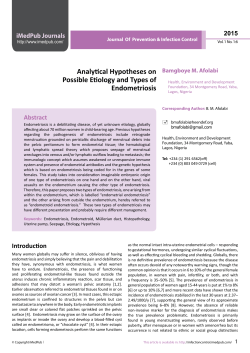 Analytical Hypotheses on Possible Etiology and Types of