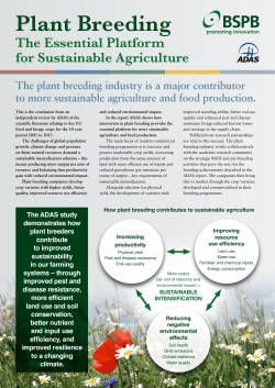 Plant Breeding - British Society of Plant Breeders