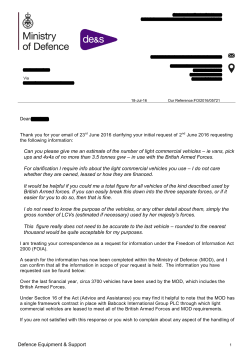 Number of Cole Light Commercial Vehicles used with