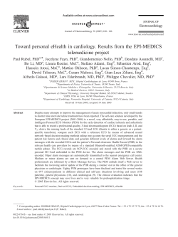 Toward personal eHealth in cardiology. Results from the EPI
