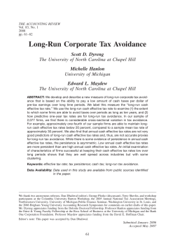 Long-Run Corporate Tax Avoidance