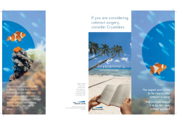 Crystalens Patient Information Leaflet