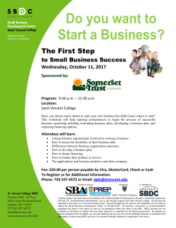 The First Step - Saint Vincent College