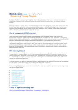 Screening Young Players