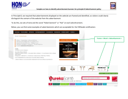 Samples on how to identify advertisement banners for principle 8