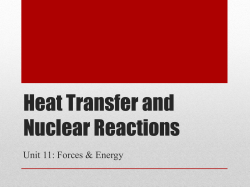 Heat Transfer and Nuclear Reactions Notes PPT