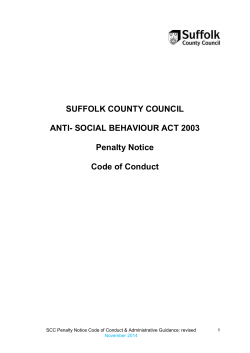 Penalty Notice Protocol - Suffolk County Council