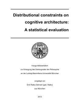Distributional constraints on cognitive architecture: A statistical