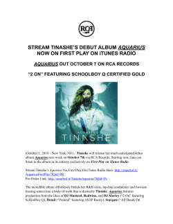 STREAM TINASHE`S DEBUT ALBUM AQUARIUS NOW ON FIRST