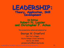 Leadership Theory, Application, Skill Development 1st Edition