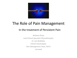 The role of pain management