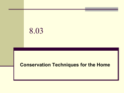8.03 Conservation