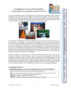 Annual Precipitation, Evaporation and Surface Runoff in the US