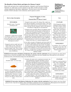 Fact Sheet - Herbs and Spices used for glucose control_WITH