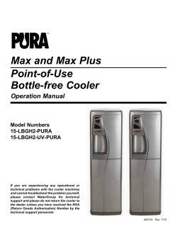 Point-of-Use Bottle-free Cooler Max and Max Plus