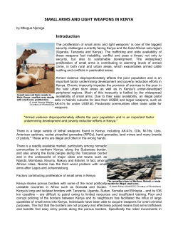 small arms and light weapons in kenya