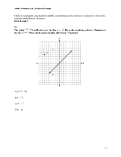 2009 Geometry SR (Released Form) 21 CLE: use and apply