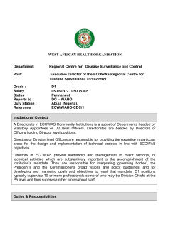 Executive Director - Economic Community of West African States