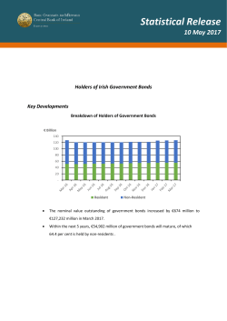 Statistics on Holdings of Irish Government Bonds, March 2017