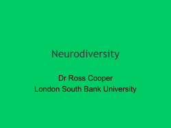 The Power Point slides from Dr Ross Coopers Talk