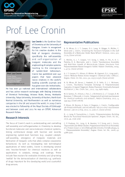 Prof. Lee Cronin