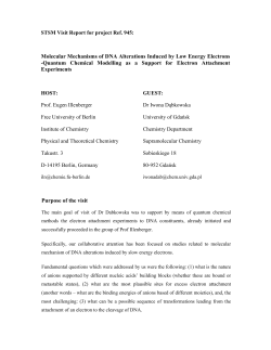Quantum Chemical Modelling as a Support for Electron At