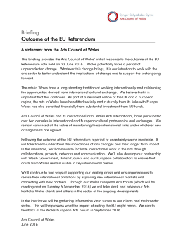 Briefing Outcome of the EU Referendum