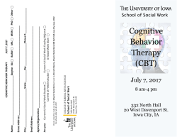 Cognitive Behavior Therapy (CBT)