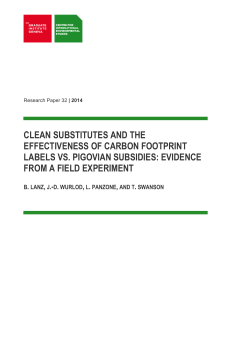clean substitutes and the effectiveness of carbon footprint labels vs