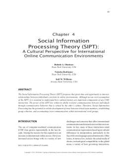 Social Information Processing Theory (SIPT):