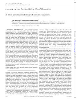 A neuro-computational model of economic decisions