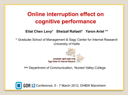 Levy-Online interruption effect on cognitive performance