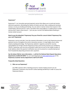 Learn more in our Popmoney FAQ - First National Bank of Hartford